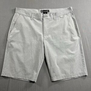 TravisMathew Golf Shorts Men's 34 Gray Performance Stretch Casual Golf Shorts